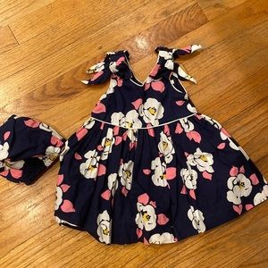 Janie and Jack navy floral dress with bloomers